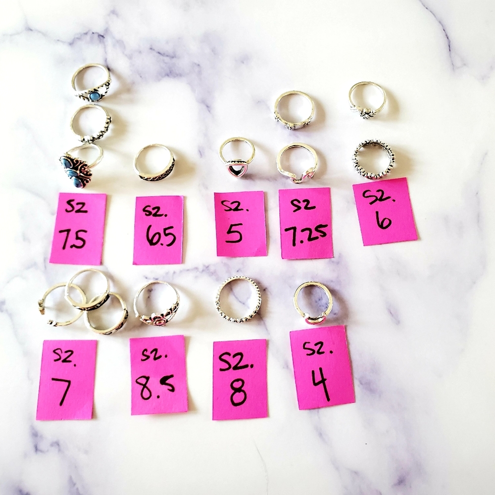 3/$20🌷14 Piece Boho Gypsy Ring Set NWOT 🦋 - Picture 4 of 4